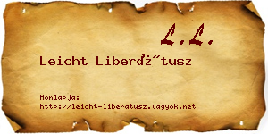 Leicht Liberátusz névjegykártya
